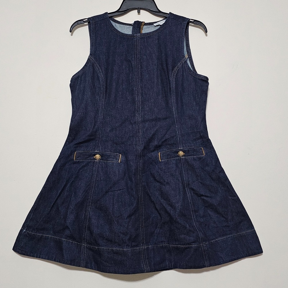 Free Assembly Women's Jeans Dress 12/Large Blue Short Sleeveless Fit&Flare 1039